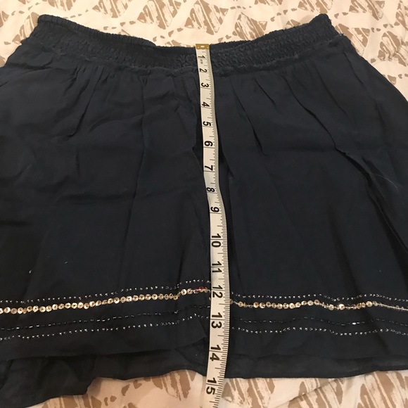Navy Jeweled Medium Skirt Fun & Flirty - Picture 3 of 7